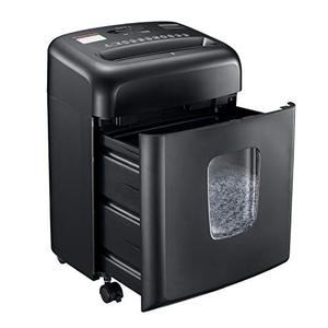 lot 47863 image: Shredder for Home Office, Bonsaii Micro Cut Paper and Credit Card Shredder, 8 Sheet Paper Shredder with 4 Gallons Transparent Window, Black (C206-D)