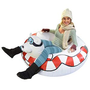 lot 47877 image: GoFloats Winter Snow Tube - Inflatable Toboggan Sled for Kids and Adults (ST-POLARBEAR-01)