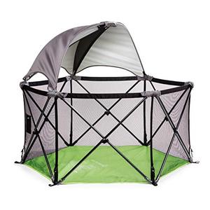 lot 47883 image: Summer Pop ��n Play Ultimate Playard, Green -Play Pen with Removable Canopy for Indoor and Outdoor Use - Portable Playard with Fast, Easy and Compact Fold