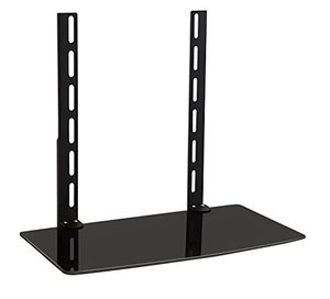 lot 47914 image: Mount-It TV Wall Mount Shelf Bracket Under TV for Cable Box, DVD Player, Stereo AV Components Shelf,Black