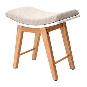 lot 47919 image: IWELL Vanity Stool with Rubberwood Legs, 20.9 x 8.7 x 14.4inches, Makeup Bench Dressing Stool, Padded Cushioned Chair, Piano Seat, Christmas Capacity 330lb, for Women, Girl, Mom(Natural)