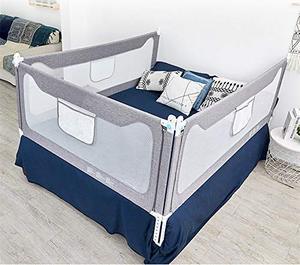 lot 47925 image: Bed Rails for Toddlers Extra Long Twin Full Queen King Size Infants Safety Guardrail with Reinforce Anchor Safety System Baby Bedrail(1 Side 70 Lx27 H)