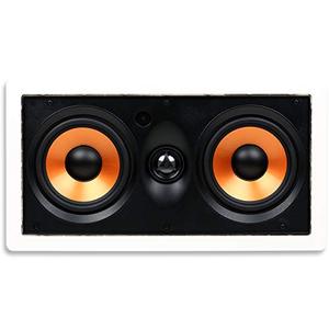lot 47938 image: Micca M-CS Dual 5.25 Inch 2-Way MTM in-Wall Speaker with Pivoting 1 Silk Dome Tweeter (Each, White)