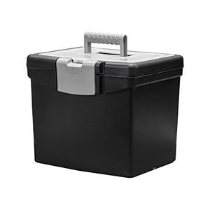 lot 47942 image: Storex File Storage Box Translucent Storage Lid, Black, Model Number 61504A01C