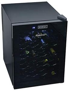 lot 47948 image: Koolatron WC20 Thermoelectric Wine Cooler 20 Bottle Capacity with Digital Temperature Controls - Vibration-free and Quiet Cooling Power, 5 Removable Shelves, Black, JC-48SFFW