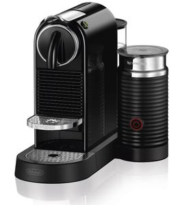 lot 47884 image: DeLonghi - CitiZ & Milk Espresso Machine with 19 bars of pressure and Aeroccino Milk Frother - Limousine Black
