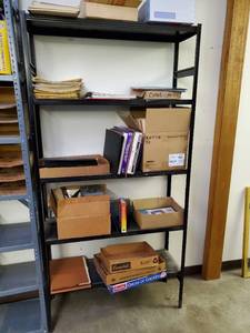 lot 32565 image: 6ft Black Metal Shelf