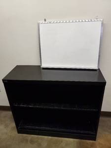 lot 32582 image: Wesco Metal Cabinet, Small Whiteboard