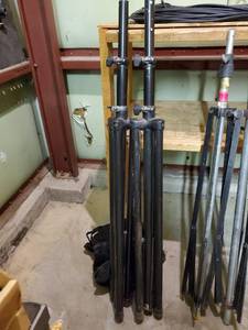 lot 35886 image: (2) Black Speaker Stands
