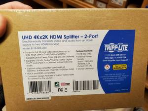 lot 35652 image: (3) 4k x 2k HDMI Splitters