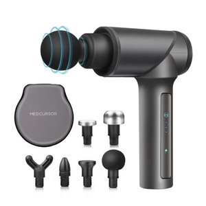 lot 29006 image: Medcursor Massage Gun Deep Tissue Percussion Muscle Mini Massager for Pain Relief, Handheld Electric Body Massager Sports Portable Super Quiet Brushless Motor, Grey