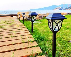 lot 29007 image: LAMTREE Solar Lights Garden Outdoor (Classic) LED Solar Path Light Ground for Lawn Landscape Patio Yard Pathway Walkway Driveway Sideway (Warm White,8 Packs)