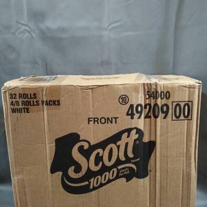 lot 29132 image: Scott 1000 Sheets, Toilet Paper, 32 Rolls, Bath Tissue (32,000 Sheets)