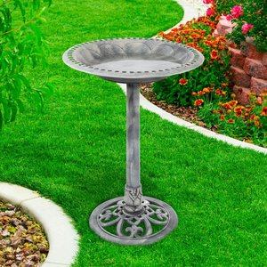 lot 29219 image: Pure Garden 50-LG1073 Antique Bird Bath - Grey