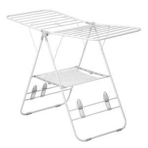lot 29360 image: Honey Can Do Heavy-Duty Folding Gullwing Laundry Drying Rack, White