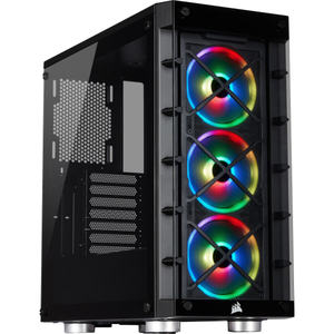 lot 29361 image: CORSAIR - iCUE 465X RGB ATX Mid-Tower Smart Case - Black