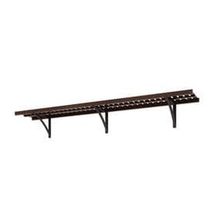 lot 28089 image: allen  roth 72-in W x 16-in D Java Wood Closet Shelf ( Missing Brackets)