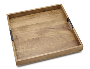 lot 29322 image: Gourmet Basics by Mikasa Lazy Susan serving tray 18 in mango Square ( B084SC6NF6)
