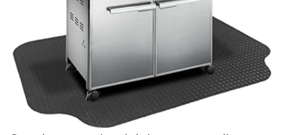 lot 29369 image: LARGE UNDER GRILL MATS . BLACK ( SKU# GGL-B-72-FBA)