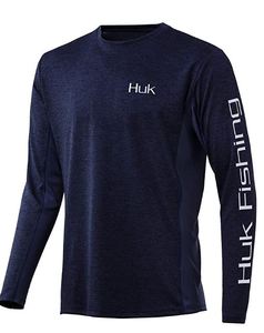 lot 29244 image: Huk Mens Coldfont Icon X Saragasso Sea Heather Xx-large Long Sleeve Shirt