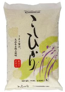 lot 29178 image: Shirakiku Rice, Koshihikari, 15 Pound
