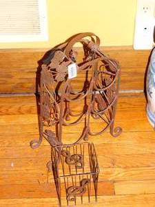lot 19624 image: Decorative Metal Items - Wine Rack