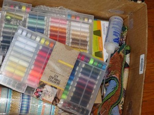 lot 19682 image: Sewing Thread and Misc Scrapbooking Lot