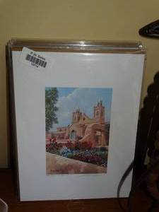 lot 19714 image: Lot of 8 Small Signed Beautiful Art from Taos, NM Area