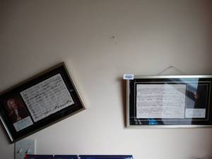 lot 19718 image: Lot of 2 Bach and Beethoven Framed Art
