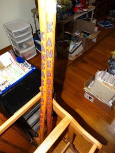lot 19824 image: Lot of 2 KU Wood Walking Sticks