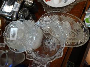 lot 19887 image: Pressed  Cut Glass Lot