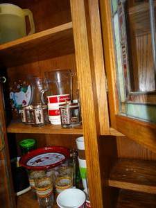 lot 19947 image: Lot of Kitchen Ware - Glasses, Pitcher - Campbells Soup Cups and more