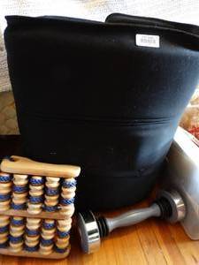 lot 35163 image: Lot of Exercise Equipment and Back Massager