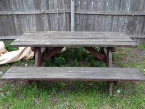 lot 35251 image: Wooden Picnic Table
