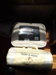 lot 35097 image: Sleep-a-Head Memory Foam Pillow and Soft Wrap with Sherpa Lining
