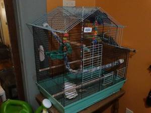 lot 35111 image: Bird Cage with Misc. Toys