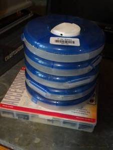 lot 35135 image: Lot of Plastic Part Organizers with Assorted Hardware
