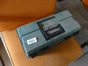 lot 35260 image: Green Plastic Tackle Box with Misc. Contents