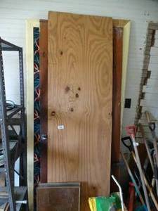 lot 35262 image: Lot of Wooden Doors and Assorted Wood Planks
