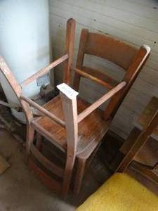 lot 35293 image: Pair of Wood Dining Chairs