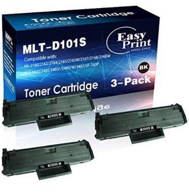 3 Pack Set Compatible Mlt D101s D101s Toner Cartridge 101s Used For Samsung Ml 2160 Ml 2165 Ml 2165w Scx 3400 Scx 3400f 3400fw Sf 760p Scx 3405 Scx 3405f 3405fw Printer Sold By Easyprint Plattsmouth Location Gaming Controllers And