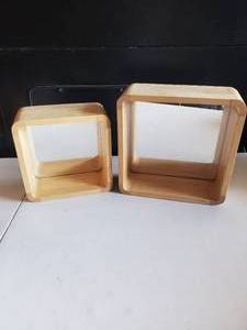 lot 1367 image: Set of 2 mirror box wall dcor