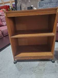 lot 1377 image: rolling book shelf
