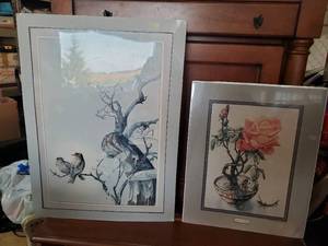 lot 1403 image: 2 Picture with all information on back about the Artist