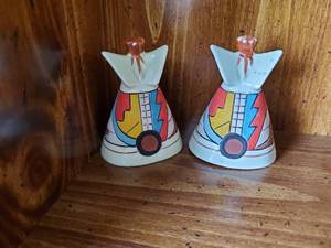 lot 1438 image: TeePee Salt N Pepper Shakers