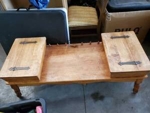 lot 1496 image: Vintage Coffee Table with storage on both ends of the table