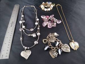 lot 1630 image: Necklace and Charm Bracelets