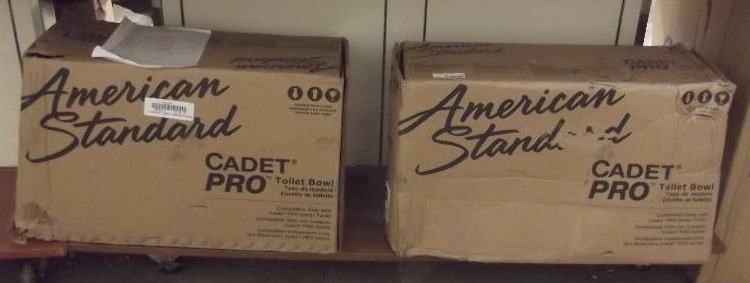 lot 9063 image: Lot of 2 CADET PRO Toilet Bowls