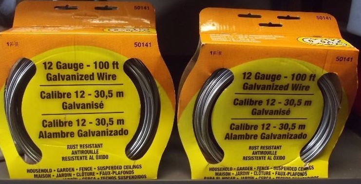 lot 9083D image: NEWLot of 2 12 Gauge-100 Galvanized Wire