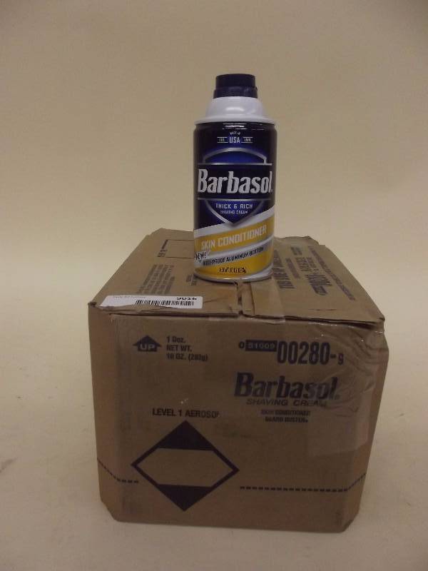 lot 9016B image: NEWBarbasol Thick & Rich Skin Conditioner Shaving Cream